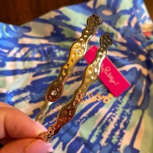NWT Lilly Pulitzer Adjustable Gold Arm Cuff